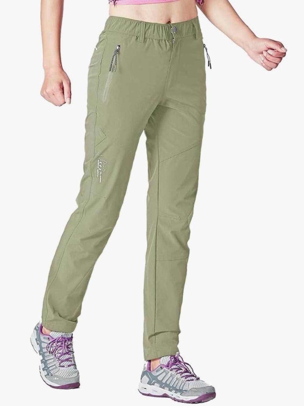 Women's Olive Green Stretch Boot-Cut Outdoor Pants